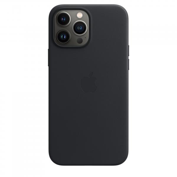 Apple Custodia MagSafe in pelle per iPhone 13 Pro Max - Mezzanotte (IPHONE 13 PRO MAX LEATHER CASE - MAGSAFE - MIDNIGHT)