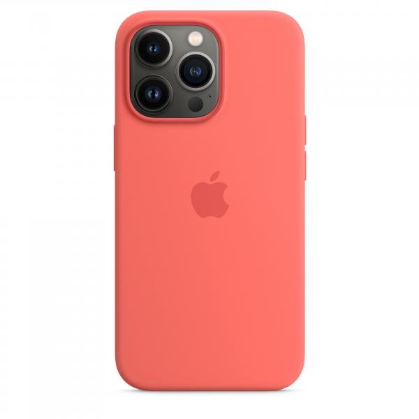 Apple Iphone 13 Pro Cover In Silicone Rosa Pompelmo