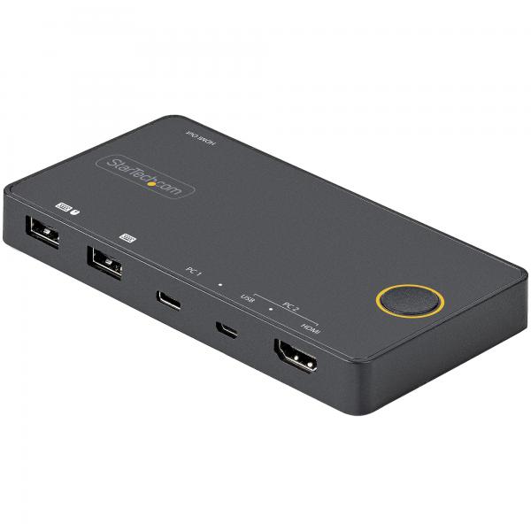 SWITCH KVM IBRIDO USB-A + HDMI E USB-C/TB3 A 2 PORTE 4K 60HZ