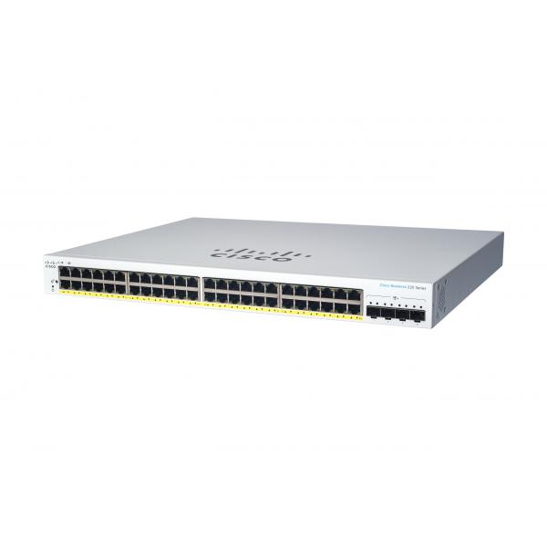 Cisco CBS220-48T-4G Gestito L2 Gigabit Ethernet [10/100/1000] 1U Bianco (Cisco Business 220 Series CBS220-48T-4G - Switch - smart - 48 x 10/100/1000 + 4 x Gigabit SFP [uplink] - rack-mountable)