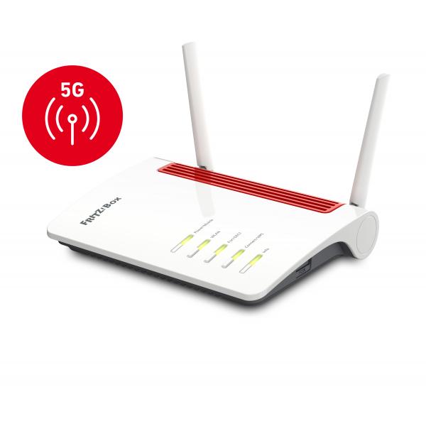 FRITZ!Box 6850 5G router wireless Gigabit Ethernet Dual-band (2.4 GHz/5 GHz) 3G 4G Nero, Rosso, Bianco