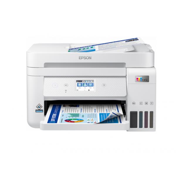 Epson EcoTank ET-4856 Ad inchiostro A4 4800 x 1200 DPI 33 ppm Wi-Fi (Epson EcoTank ET-4856 ET 4856 ET4856 - Multifunction printer - colour - ink-jet - refillable - A4 [media] - up to 15.5 ppm [printing] - 250 sheets - 33.6 Kbps - USB, LAN, Wi-Fi - white)