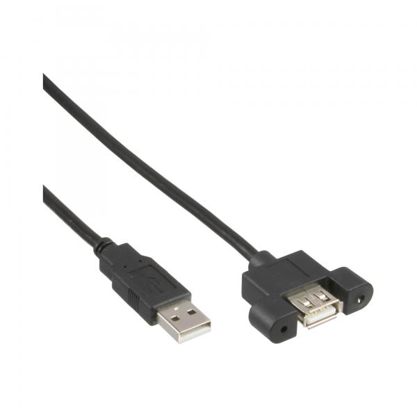 InLine B-33440E cavo USB 0,6 m USB 2.0 USB A Nero
