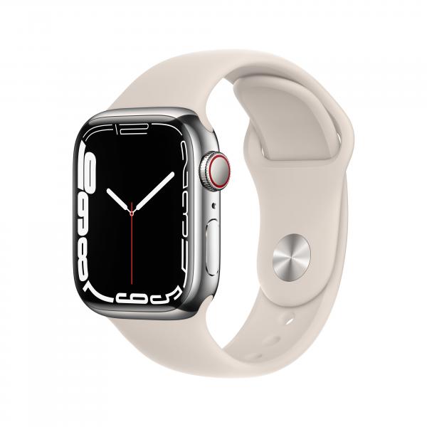 Apple Watch Series 7 41 mm OLED 4G Argento GPS (satellitare)