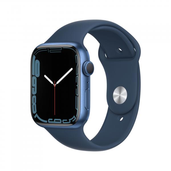 Apple Watch Series 7 GPS - 45 mm - Cassa in alluminio blu - Cinturino sportivo Abyss Blue