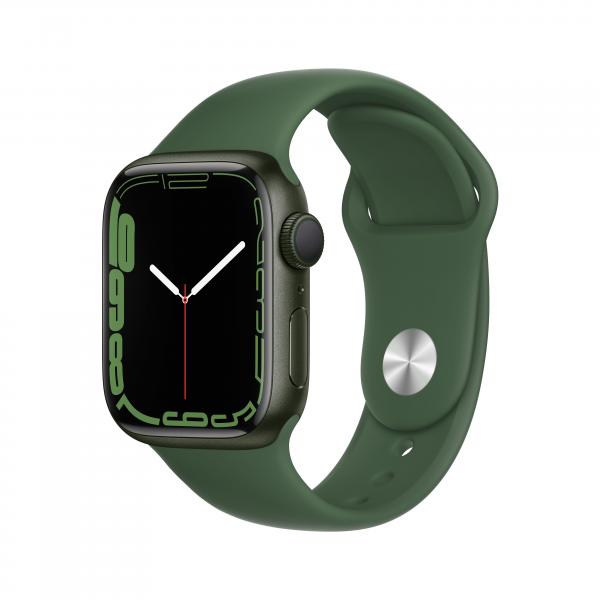 Apple Watch Series 7 GPS - 41 mm - Cassa in alluminio verde - Cinturino sportivo Clover