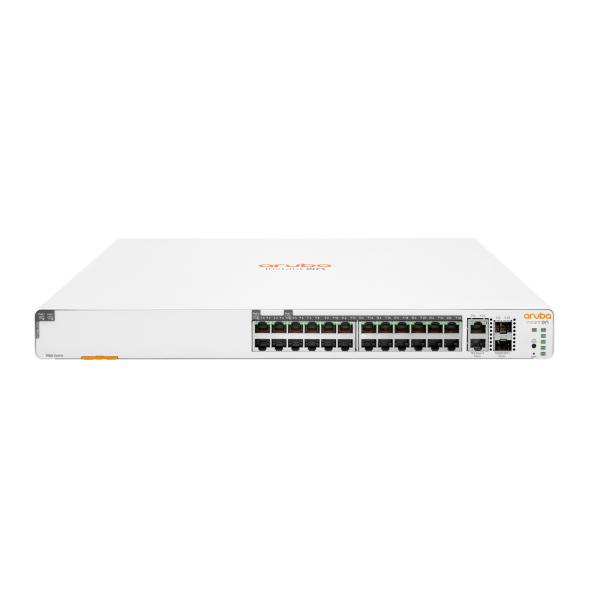 HPE Aruba Instant On 1960 24G 20p Class4 4p Class6 PoE 2XGT 2SFP+ 370W Gestito L2+ Gigabit Ethernet [10/100/1000] Supporto Power over Ethernet [PoE] 1U (HPE Aruba Instant On 1960 24G 20p Class4 4p Class6 PoE 2XGT 2SFP+ 370W Switch - Switch - L3 Lite - gestito - 24 x 10/100/1000 + 2 x 10 Gigabit SFP+ + 2 x 100/1000/10GBase-T - montabile su rack - PoE [370 W])