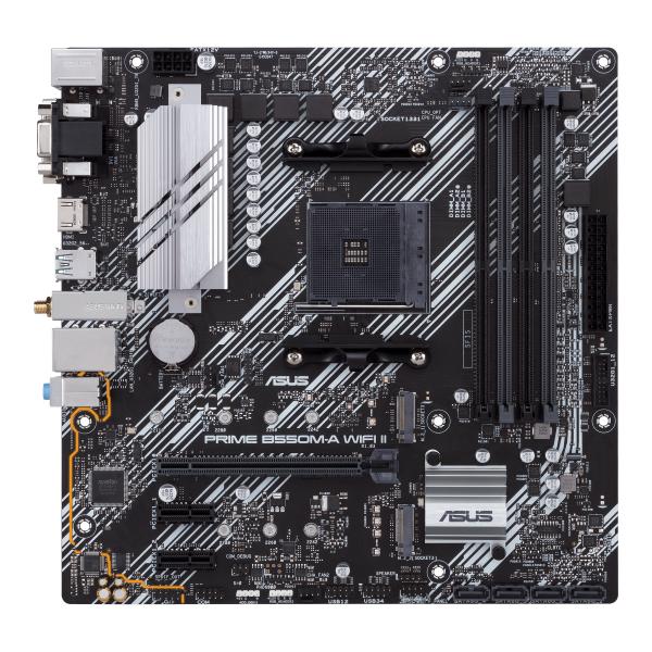 SCHEDA MADRE ASUS AMD PRIME B550M-A WIFI II B550 AM4 4DDR4 VGA+DVI+HDMI 2*PCIE, 4*SATA,M.2 mATX