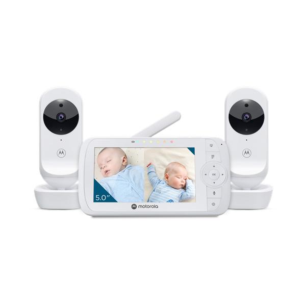 Motorola Baby Ascolta VM 35 T 2 Cam Video MAX Schermata 5 con 2 zoom della fotocamera - Schermata condivisa - Temperatura - T -Walkie - Motorola