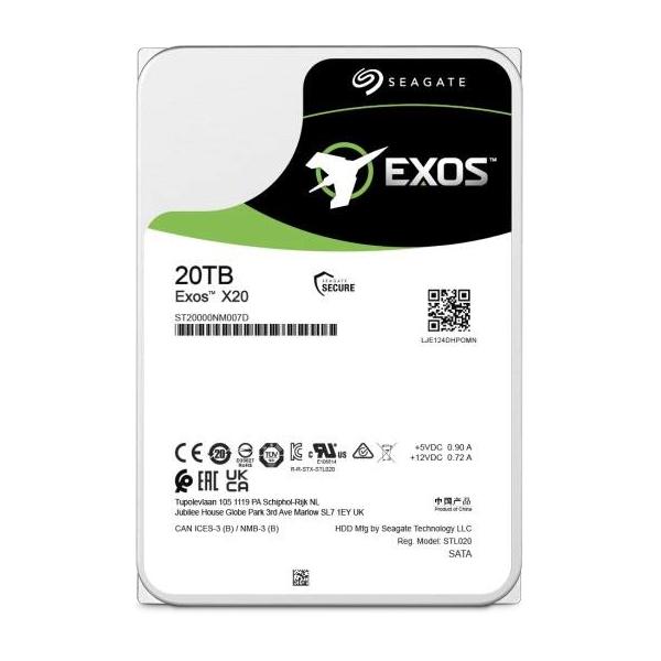 Seagate Enterprise Exos X20 3.5 20 TB Serial ATA III (Seagate HD3.5 SATA3-Raid 20TB ST20000NM007D/512e ~~~ Warranty / Garantie via Wortmann)
