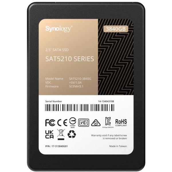 Synology SSD 2.5â€ SATA 3840GB 2.5 3,84 TB Serial ATA III (Synology SAT5210-3840G 3.84TB 2.5 SSD)
