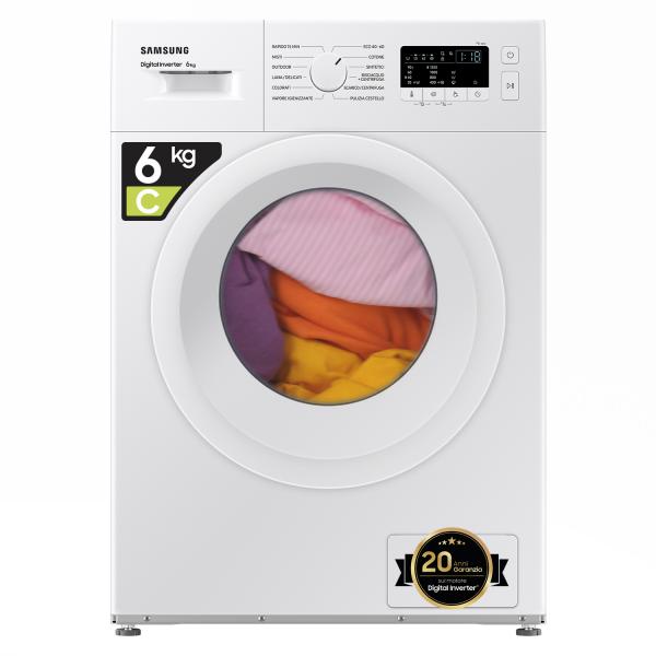 SamsungSamsung WW60A3120WE lavatrice Caricamento frontale 6 kg 1200 Giri/min C Bianco8806092581920