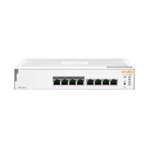 Aruba Instant On 1830 8G 4p Class4 PoE 65W Gestito L2 Gigabit Ethernet [10/100/1000] Supporto Power over Ethernet [PoE] 1U (HPE Aruba Instant On 1830 8G 4p Class4 PoE 65W Switch - Switch - intelligente - 4 x 10/100/1000 + 4 x 10/100/1000 [PoE+] - desktop, montabile su rack - PoE+ [65 W])