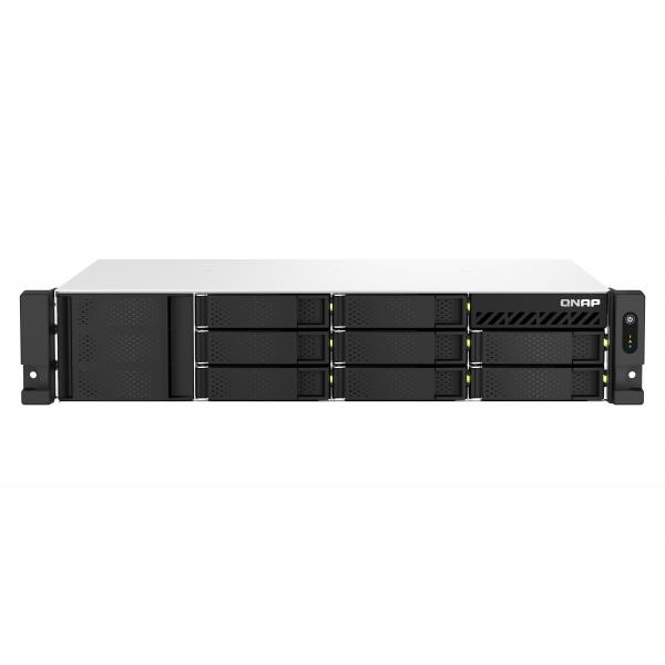 QNAP TS-873AEU-4G server NAS e di archiviazione Armadio [2U] Collegamento ethernet LAN Nero V1500B (TS-873AEU-4G 2U8BAY 2.2GHZ4C/8T - 4GB DDR4 2 X 2.5GBE SHORT)