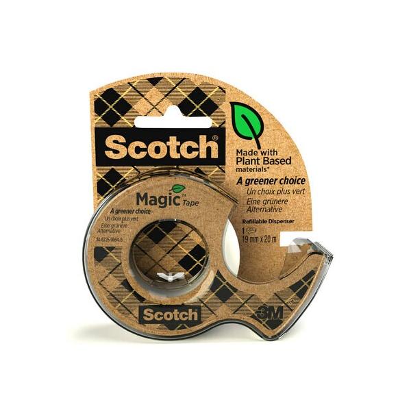 3M 7100082821 nastro adesivo Adatto per uso interno 20 m Trasparente (Tape disp. + 1 rl. tape miljø 19mmx20m)