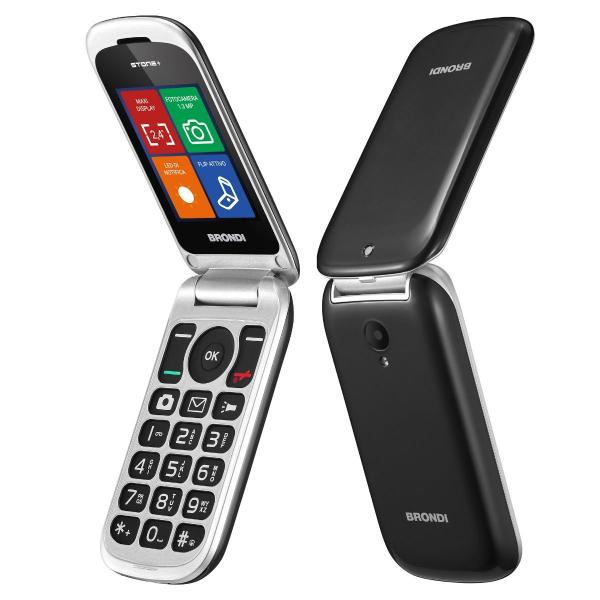 Cellulare Brondi Stone+ 2.4" Dual Sim Black Italia Senior Phone