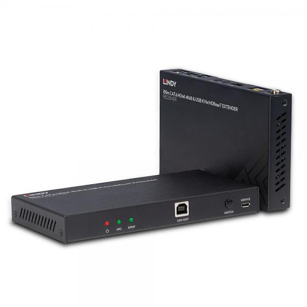 Extender HDBaseT Cat.6 KVM HDMI 4K60, Audio, IR & RS-232, 100m