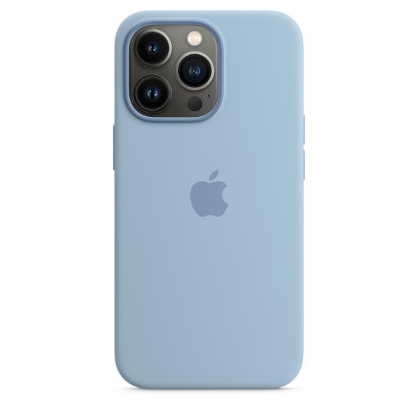 Apple Cassa per iPhone 13 Pro in silicone con MagSafe Celeste nebbia