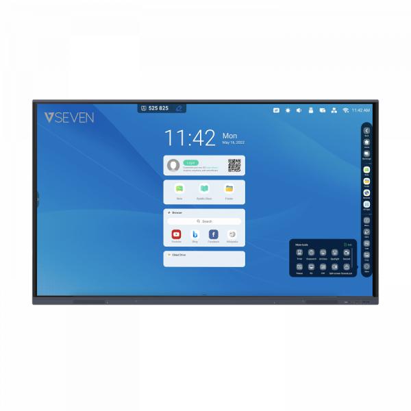 V7 IFP6501- lavagna interattiva 165,1 cm [65] 3840 x 2160 Pixel Touch screen Nero (65 IN 4K IFP ANDROID 11 DISPLAY - 4GB RAM 32GB ROM WIFI WALL MOUNT)