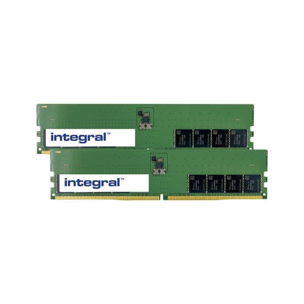 Integral 64GB [2x32GB] PC RAM MODULE KIT DDR5 4800MHZ PC5-38400 UNBUFFERED NON-ECC 1.1V 2GX8 CL40 memoria (64GB [2x32GB] PC RAM MODULE KIT DDR5 4800MT/s PC5-38400 UNBUFFERED NON-ECC 1.1V 2GX8 CL40 INTEGRAL)