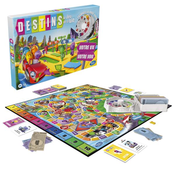 Hasbro Gaming Destini Il gioco della vita - Gioco da tavolo per la famiglia - da 2 a 4 giocatori - per bambini - da 8 anni - con pedine colorate