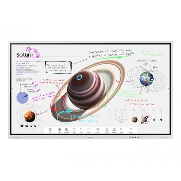 Samsung WM75B lavagna interattiva 190,5 cm [75] 3840 x 2160 Pixel Touch screen Grigio USB / Bluetooth (WM75B FLIP PRO 75IN UHD 16/7 - TOUCH OPS USB-C DP WLAN 350CD 6M)