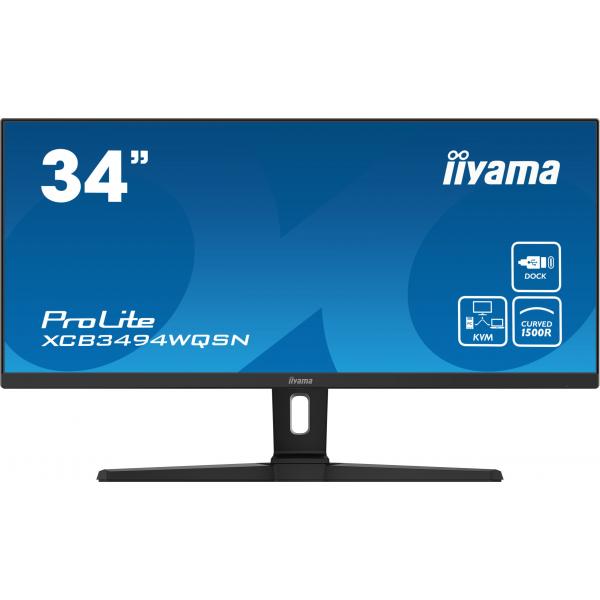 iiyama ProLite XCB3494WQSN-B1 Monitor PC 86,4 cm (34") 3440 x 1440 Pixel UltraWide Quad HD Nero