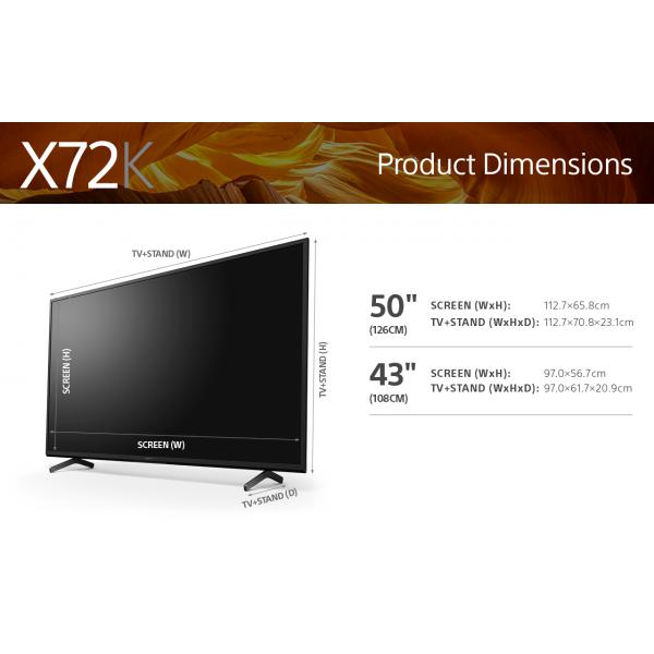 SONY LCD KD 43X72KAEP 4K HDR ANDROID TV
