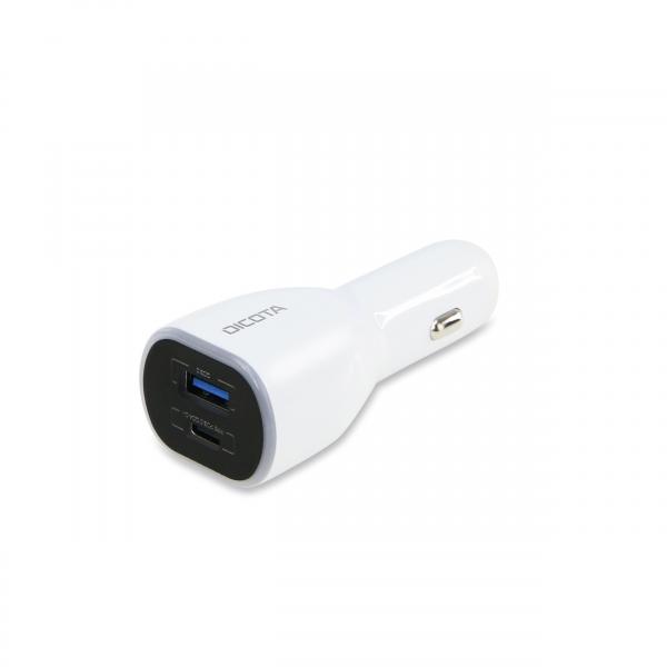 DICOTA D31932 Caricabatterie per dispositivi mobili Computer portatile, Smartphone, Tablet Bianco Accendisigari Auto (CAR LAPTOP CHARGER UNIVERSAL - PRO 12/24V [100W])