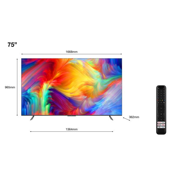 Tcl 75P735 TVC LED 75 4K HDR GOOGLE HDMI 2.1 2 USBHANDS FREE 5901292518165