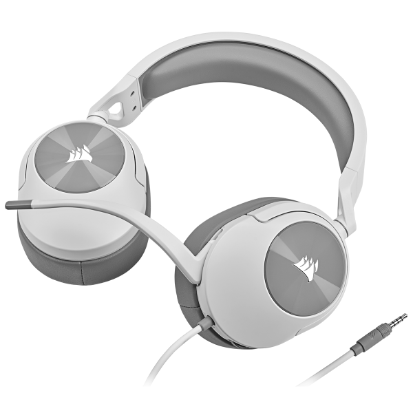 Cuffie Gaming Corsair Hs55 Surround White Con Microfono Jack 3.5 Compatibili Con Pc/xbox/ps4/mobile