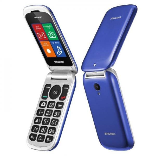 Cellulare Brondi Stone+ 2.4" Dual Sim Blue Italia Senior Phone