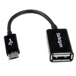 Startech StarTech.com Cavo Adattatore micro USB a USB femmina OTG da viaggio 12cm M/F - Nero