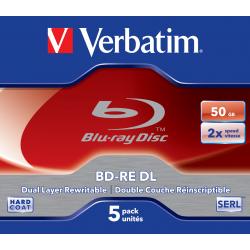 Verbatim Verbatim BD-RE DL 50GB 2 x 5 Pack Jewel Case 5 pz